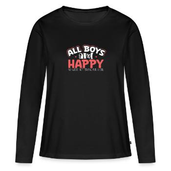 Meilleure mère de tous les temps - T-shirt manches longues Premium bio Femme - noir - Devant - Julia (174cm)