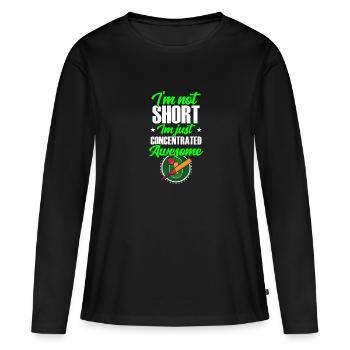 Je suis juste concentré, excité - T-shirt manches longues Premium bio Femme - noir - Devant - Julia (174cm)