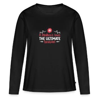 Une mère aime le trésor ultime - T-shirt manches longues Premium bio Femme - noir - Devant - Julia (174cm)
