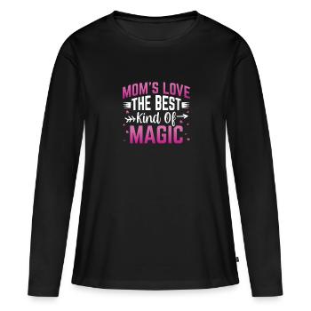 Les mères aiment la meilleure sorte de magie - T-shirt manches longues Premium bio Femme - noir - Devant - Julia (174cm)