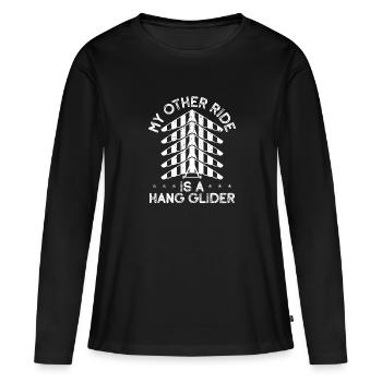 Meine Andere Fahrt Ist Ein Gleiter - Frauen Premium Bio Langarmshirt - Schwarz - Vorne - Julia (174cm)