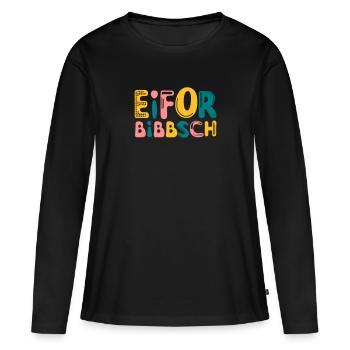 Eiforbibbsch - Frauen Premium Bio Langarmshirt - Schwarz - Vorne - Julia (174cm)