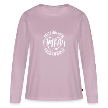 Physician Assistant Compassionate MFA - Women's Premium Organic Long Sleeve Shirt - dusky pink - Front - Julia (174cm)