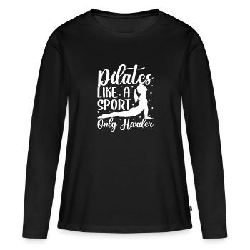 Pilates Enthusiasts Pilates Like A Sport Pilates - Women's Premium Organic Long Sleeve Shirt - black - Front - Julia (174cm)