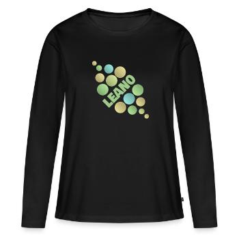 Idée cadeau Leano - T-shirt manches longues Premium bio Femme - noir - Devant - Julia (174cm)