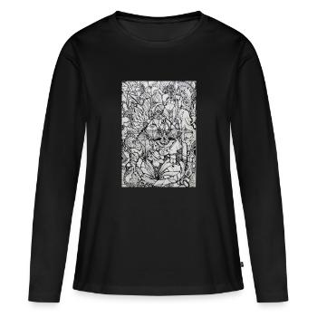 Psychedelic Vision - Frauen Premium Bio Langarmshirt - Schwarz - Vorne - Julia (174cm)