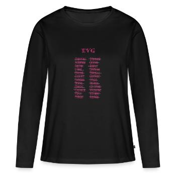 EVG - T-shirt manches longues Premium bio Femme - noir - Devant - Julia (174cm)
