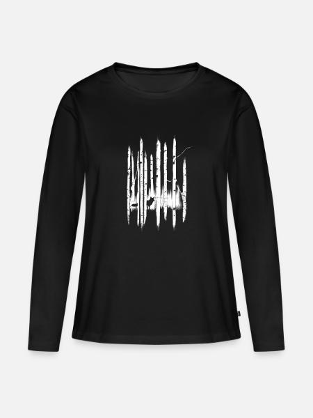 INOLA-Birkenwald - Frauen Premium Bio Langarmshirt - Schwarz