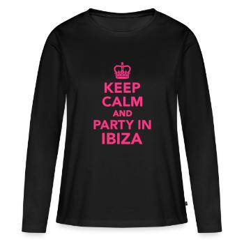 Ibiza - Frauen Premium Bio Langarmshirt - Schwarz - Vorne - Julia (174cm)