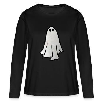 Geist - Frauen Premium Bio Langarmshirt - Schwarz - Vorne - Julia (174cm)