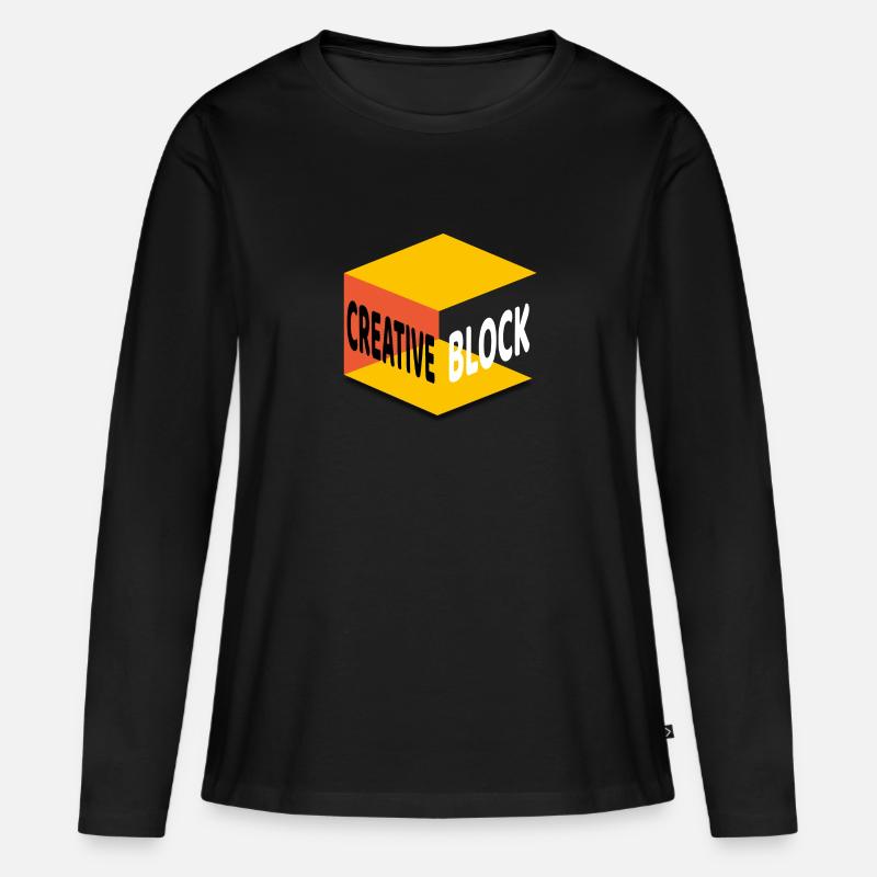 Creative BLOCK - Women's Premium Organic Long Sleeve Shirt - black