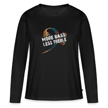 Plus Bass Please Clé de fa pour bassistes - T-shirt manches longues Premium bio Femme - noir - Devant - Julia (174cm)