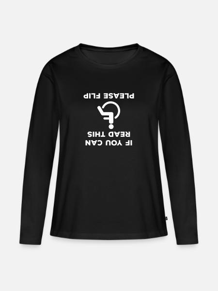 Rollstuhl - Frauen Premium Bio Langarmshirt - Schwarz