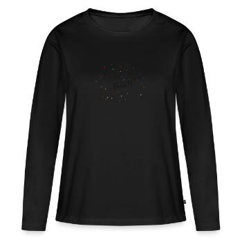 Konfetti Alarm - Karneval , Fasching, Fasnacht - Frauen Premium Bio Langarmshirt - Schwarz - Vorne - Julia (174cm)