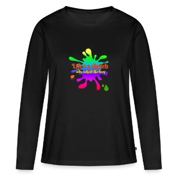 Life's a sketch - draw outside the lines - Women's Premium Organic Long Sleeve Shirt - black - Front - Julia (174cm)