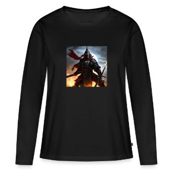 Warrior 2 - Women's Premium Organic Long Sleeve Shirt - black - Front - Julia (174cm)