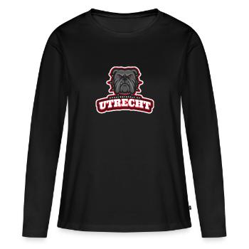 Utrecht, thunder straw on - Women's Premium Organic Long Sleeve Shirt - black - Front - Julia (174cm)