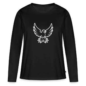 Aigle Tête d’aigle - T-shirt manches longues Premium bio Femme - noir - Devant - Julia (174cm)