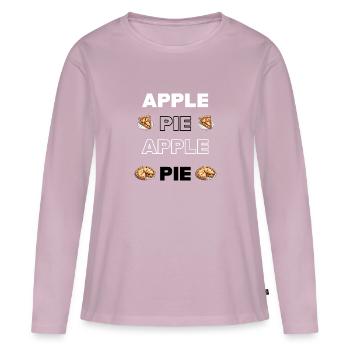 Pieces of cake made with red apples - Women's Premium Organic Long Sleeve Shirt - dusky pink - Front - Julia (174cm)