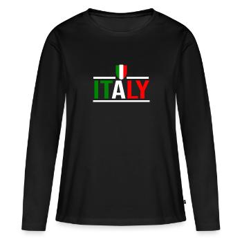Italie Italien Italien Italie - T-shirt manches longues Premium bio Femme - noir - Devant - Julia (174cm)