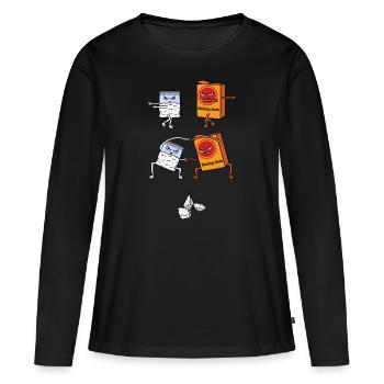 Anime Fusion Backpulver Kokain Crack - Frauen Premium Bio Langarmshirt - Schwarz - Vorne - Julia (174cm)