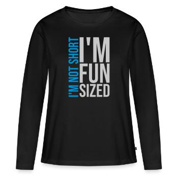 Pas court taille amusante - T-shirt manches longues Premium bio Femme - noir - Devant - Julia (174cm)