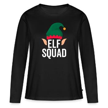 Escouade elfe - T-shirt manches longues Premium bio Femme - noir - Devant - Julia (174cm)