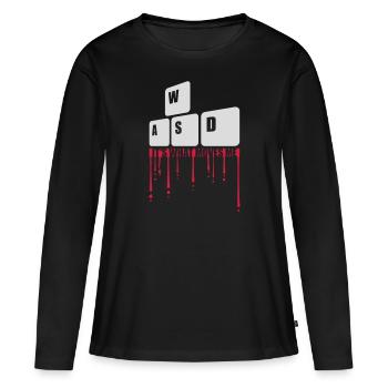 c’est ce qui m’émeut - T-shirt manches longues Premium bio Femme - noir - Devant - Julia (174cm)