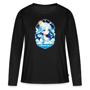 Dreamer - Dreamer - Dreamer - Dream - Reverie - Women's Premium Organic Long Sleeve Shirt - black - Front - Julia (174cm)