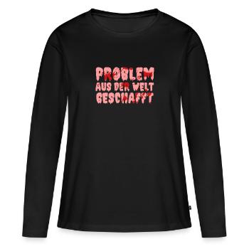 Costume d’Halloween Taché de Sang - T-shirt manches longues Premium bio Femme - noir - Devant - Julia (174cm)