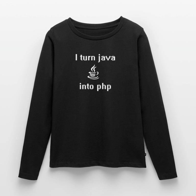 Je transforme java en php T-shirt manches longues Premium bio Femme