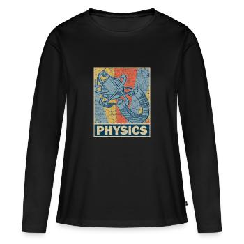 physique - T-shirt manches longues Premium bio Femme - noir - Devant - Julia (174cm)
