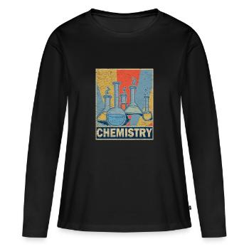 chemistry - Women's Premium Organic Long Sleeve Shirt - black - Front - Julia (174cm)
