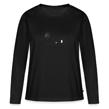 Malibu - T-shirt manches longues Premium bio Femme - noir - Devant - Julia (174cm)