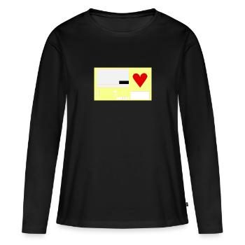 Lueur jaune - T-shirt manches longues Premium bio Femme - noir - Devant - Julia (174cm)