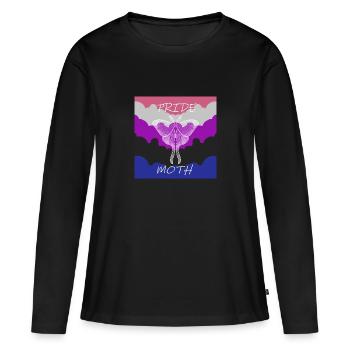 PRIDE MOTH GENDERFLUID - Women's Premium Organic Long Sleeve Shirt - black - Front - Julia (174cm)