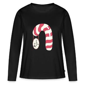 Canne à sucre - pour toi - T-shirt manches longues Premium bio Femme - noir - Devant - Julia (174cm)