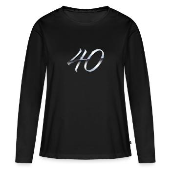 Argent 40 - T-shirt manches longues Premium bio Femme - noir - Devant - Julia (174cm)