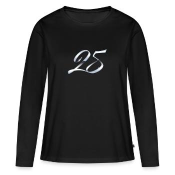 Silver 25 - Women's Premium Organic Long Sleeve Shirt - black - Front - Julia (174cm)