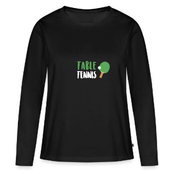 Table tennis - Women's Premium Organic Long Sleeve Shirt - black - Front - Julia (174cm)
