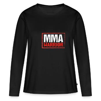 MMA Warrior - T-shirt manches longues Premium bio Femme - noir - Devant - Julia (174cm)