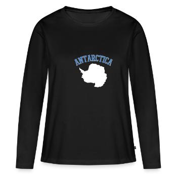 antarctique - T-shirt manches longues Premium bio Femme - noir - Devant - Julia (174cm)