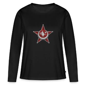 Étoile de Gallipoli - T-shirt manches longues Premium bio Femme - noir - Devant - Julia (174cm)