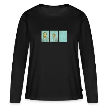 Van Gogh Van Goghing Van Gone - Funny Meme - Women's Premium Organic Long Sleeve Shirt - black - Front - Julia (174cm)