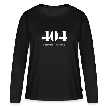 404 motivation not found - Women's Premium Organic Long Sleeve Shirt - black - Front - Julia (174cm)
