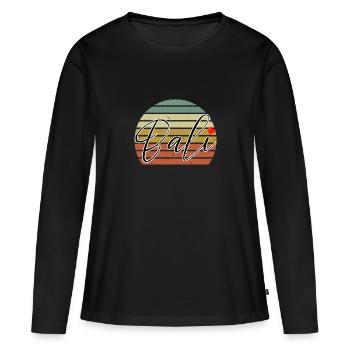 Bali - Indonésie - T-shirt manches longues Premium bio Femme - noir - Devant - Julia (174cm)