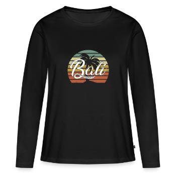 Bali - Indonésie - T-shirt manches longues Premium bio Femme - noir - Devant - Julia (174cm)