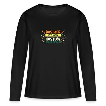Carnaval de Jecken Carnaval - T-shirt manches longues Premium bio Femme - noir - Devant - Julia (174cm)