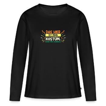 Carnaval de Jecken Carnaval - T-shirt manches longues Premium bio Femme - noir - Devant - Julia (174cm)