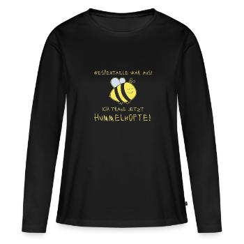 Hummel Dick Lustig - Frauen Premium Bio Langarmshirt - Schwarz - Vorne - Julia (174cm)